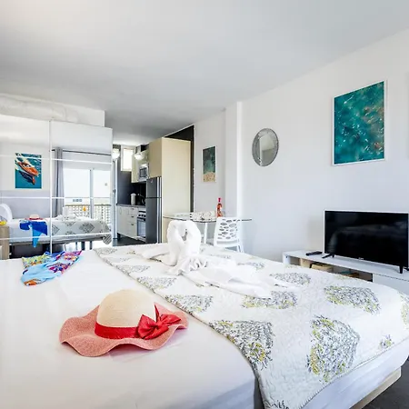 926 Fabulous Sea View Of Las Americas, Beach Fro3Nt Studio! Apartmán Playa de las Americas (Tenerife)